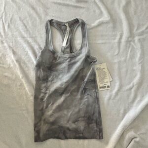 Gray Tie-Dye Women's Tank Top